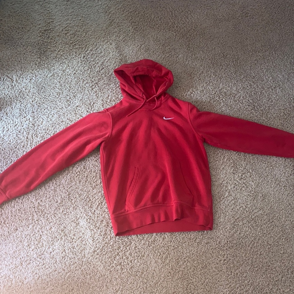 Red Nike hoodie